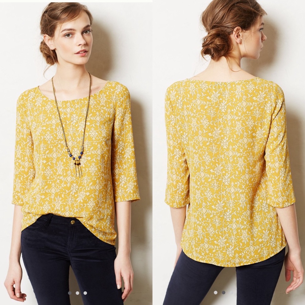 Anthropologie HD in Paris Eira Blouse Size 8